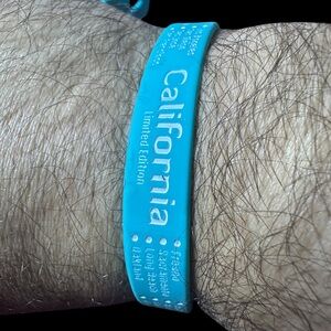 California Silicone Wristband (Adult Size, Turquoise) – Limited Edition